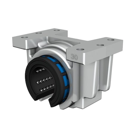 Ewellix Heavy-Load Linear Bearing Unit with 2 Seals, Adjustable, Open, Relubricatable, 50mm I.D. LUCT 50 BH-2LS